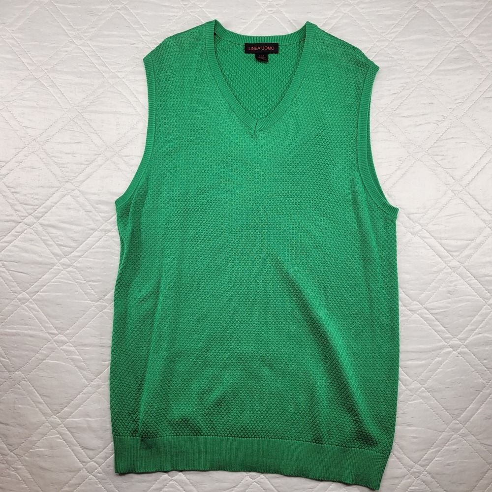 Linea Uomo womens bright green sweater vest size 3XLT‎